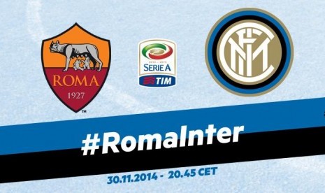 Laga antara AS Roma kontra Inter Milan.