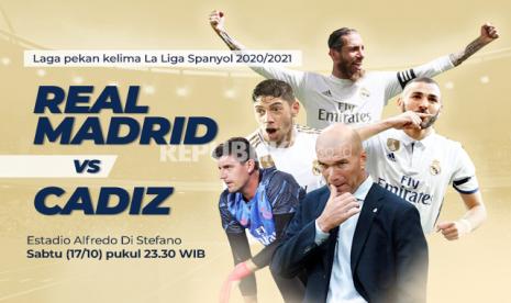 Laga pekan ke-5 Liga Spanyol, Real Madrid vs Cadiz, Sabtu (17/10)