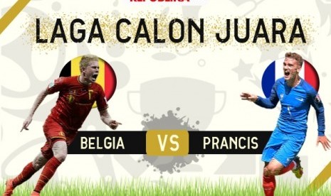 Laga semifinal Belgia Vs Prancis