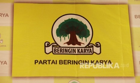 Lambang Partai Beringin Karya (Berkarya) . (Republika/ Rakhmawaty La'lang) 