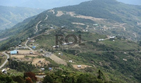  Lansekap Kota Tolikara, Papua, Kamis (23/7).