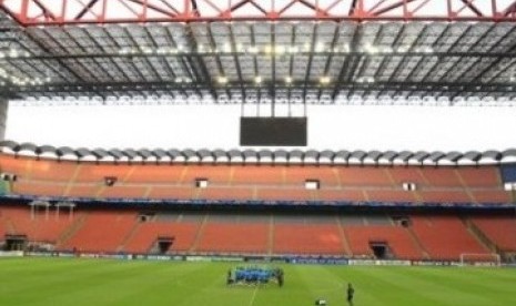 Lapangan San Siro yang akan jadi arena pertarungan Atalanta kontra Valencia di Liga Champions.