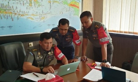 Latihan penanganan Karhutla oleh TNI