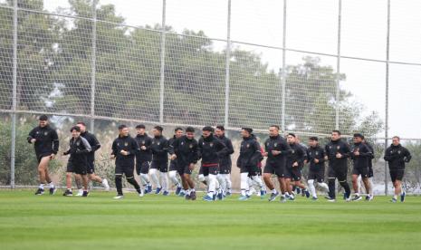 Latihan timnas Indonesia di Antalya, Turki.