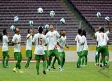 Latihan timnas Indonesia