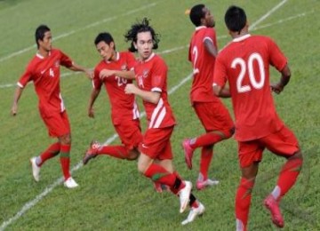 Latihan timnas u23 Indonesia