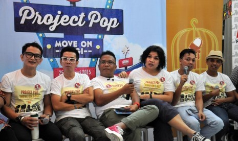  Launching album terbaru dari Project Pop Move On Lagi di Kemang, Jakarta Selatan, Rabu (25/2).  (foto : MgROL_34)