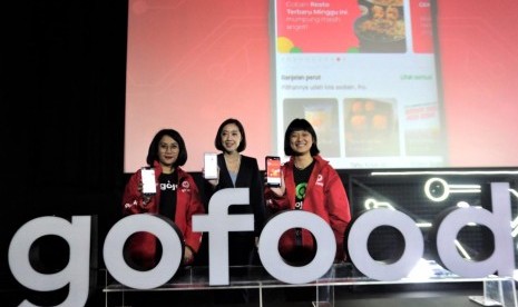 Launching empat fitur baru GoFood di Pasific Place, Jakarta, Kamis (16/1).