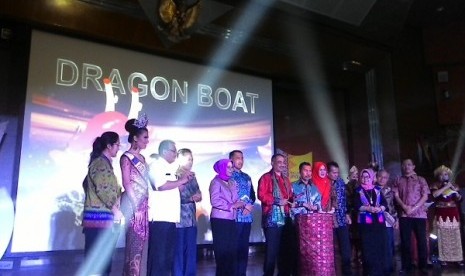 Launching International Musi Triboatton IV 2015 di Balairung Soesilo Soedarman, Gedung Sapta Pesona, Rabu (11/11).