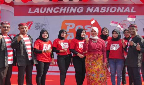 Launching PosAja Drop Poinr di Kantor Pos Krembangan Surabaya, Rabu (17/8)