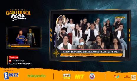 Launching Teaser Virtual Satria Dewa Gatotkaca, Kamis (13/8), bersama dengan sutradara Hanung Bramantyo dan Produser Celerina Judisari.