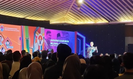 Lebih dari 2.000 peserta mengikuti kegiatan National Youth Summit Kemenpora di Hotel Grand Sahid, Jakarta Pusat, Ahad (14/4).