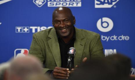 Legenda bola basket Michael Jordan.