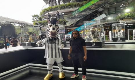 Legenda Juventus, Edgar Davids, dalam acara Juventus Village di Lippo Mall, Kemang, Jakarta, Jumat (27/1/2023) petang WIB.