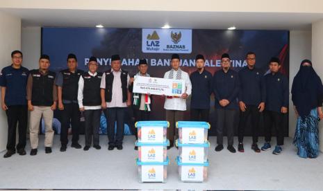 Lembaga Amil Zakat (LAZ) Muhajir menyalurkan donasi bantuan kemanusiaan di Palestina senilai lebih dari Rp 3,4 miliar melalui Badan Amil Zakat Nasional Republik Indonesia (Baznas RI).