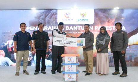 Lembaga Amil Zakat (LAZ) Yayasan Asrama Pelajar (YAPI) menyampaikan infak kemanusiaan untuk warga Palestina sebesar Rp100 juta melalui Badan Amil Zakat Nasional (BAZNAS).