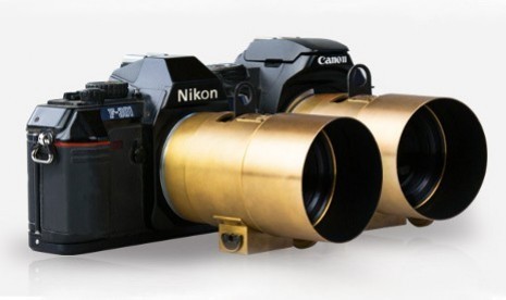 Lensa Potret Petzval di bodi kamera Nikon dan Canon