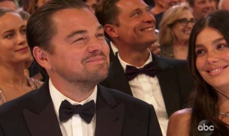  Leonardo DiCaprio dan Camila Morrone di ajang Oscar 2020.