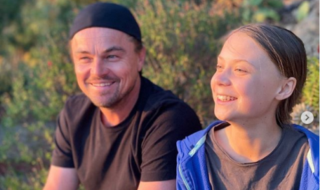 Leonardo DiCaprio dan Greta Thunberg.