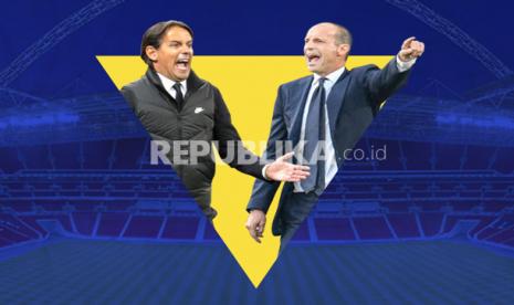 Inter Milan vs Juventus berlaga di Piala Super Italia. Adu taktik pelatih Inter Simone Inzaghi dan pelatih Juventus Massimiliano Allegri.