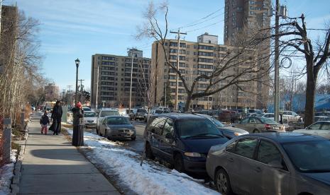 Pertama Kali, Adzan Lantang Berkumandang di Minneapolis. Lingkungan di The Cedar-Riverside merupakan rumah bagi sebagian besar populasi Muslim Somalia dan Oromo di Minneapolis, Minnesota, Amerika Serikat (AS). Foto diambil pada 19 January 2018.