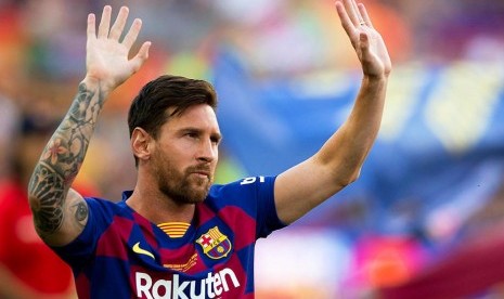 Bintang Barcelona Lionel Messi.