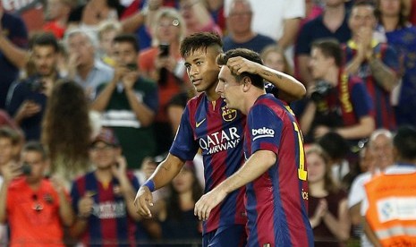 lionel messi bersama neymar