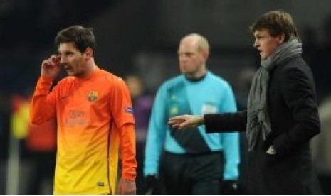 Lionel Messi dan Tito Vilanova.