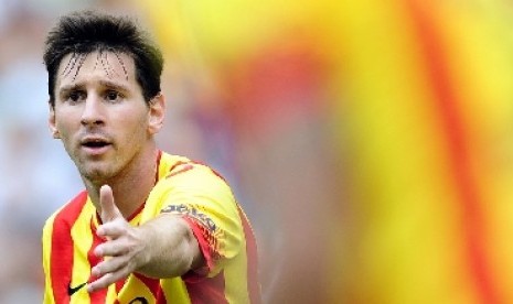 Lionel Messi gagal membobol gawang Malaga.