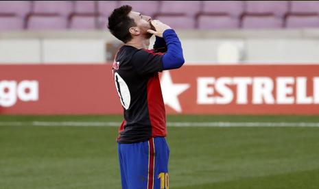 Bintang Barcelona Lionel Messi.