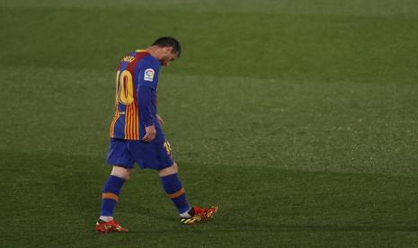 Bintang Barcelona Lionel Messi.