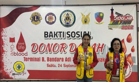 Lions Club Yogyakarta Manggala Mataram (LCYMM) dan Lanud Adi Sucipto kembali hadir untuk bekerja sama dalam kegiatan bakti sosial. Kegiatan bakti sosial tersebut berupa donor darah yang dilaksanakan di Terminal B, Bandara Adi Sucipto, Sabtu (24/9/2022). 