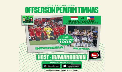 Live reaction timnas Indonesia vs Filipina di Stadeo pada Selasa (11/6/2024) malam.