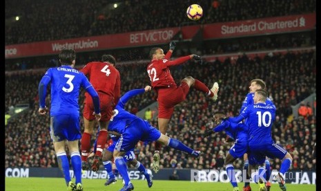  Liverpool gagal raih angka penuh, bermain imbang 1-1 lawan Leicester City di Stadion Anfield, Kamis (31/1) dini hari WIB.