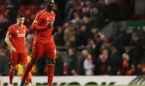 Liverpool v Besiktas - UEFA Europa League Second Round First Leg - Anfield, Liverpool, England - 19/2/15 Liverpool's Mario Balotelli runs off at the end of the match