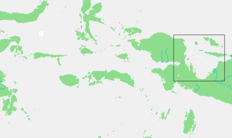 Location of Cendrawasih Bay in Papua (map)