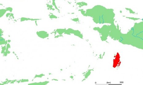 Location of the Aru Islands among surrounding islands of eastern Indonesia (map)