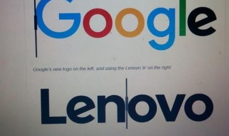 Logo Google dan Lenovo