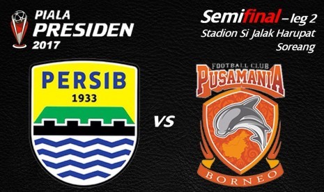 Logo leg kedua semifinal Piala Presiden 2017, Persib Bandung vs Pusamania Borneo FC.