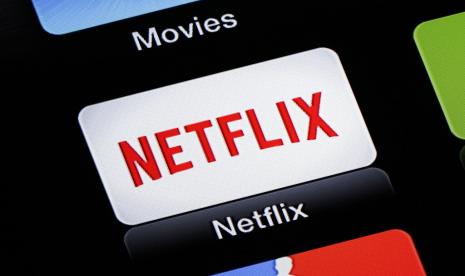 Logo Netflix. Netflix menolak menyiarkan saluran propaganda Rusia seperti ketentuan yang berlaku di negara yang tengah menginvasi Ukraina tersebut.