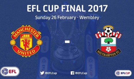 Logo partai final EFL Manchester United vs Southampton.