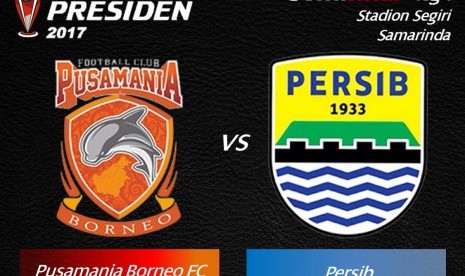 Logo Pusamania vs Persib Bandung pada semifinal Piala Presiden 2017.