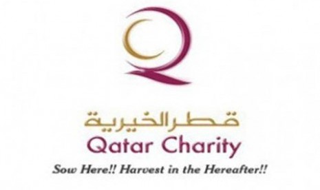 Logo Qatar charity. Qatar Charity mempunyai program rutin bantuan untuk dhuafa 