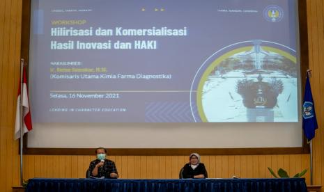 Lokakarya hilirisasi dan komersialisasi hasil inovasi dan hak atas karya intelektual di Universitas Negeri Yogyakarta (UNY).