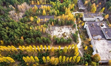 Lokasi bekas ledakan Chernobyl.