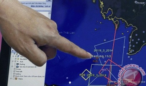 Lokasi jatuhnya MH370