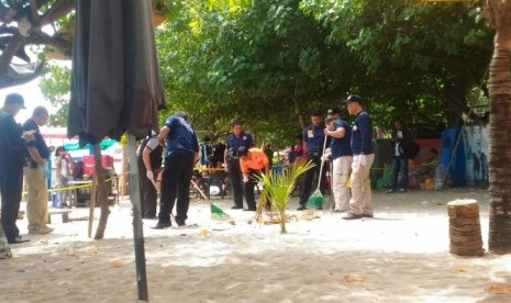 Lokasi kejadian dimana tubuh polisi Bali Wayan Sudarsa ditemukan.