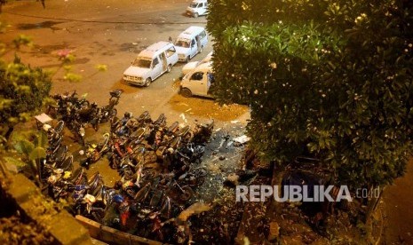 Lokasi salah satu pusat ledakan di Terminal Kampung Melayu