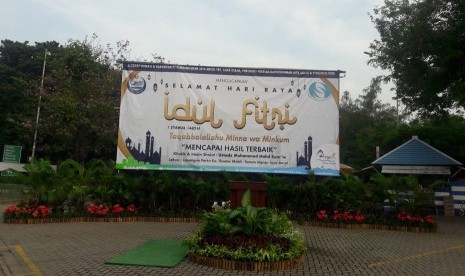 Lokasi shalat Id di Taman Impian Jaya Ancol.