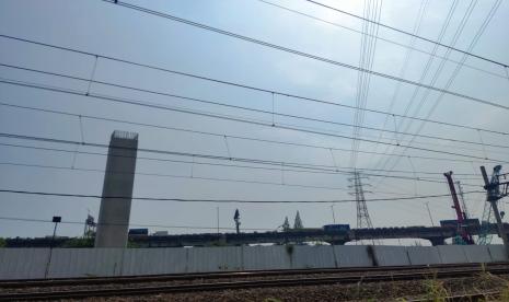 Lokasi Stasiun JIS, Tanjung Priok, Jakarta Utara, Selasa (4/7/2023), yang hingga kini belum ada pembangunan sama sekali.